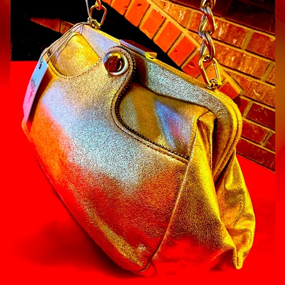 WOW POSHMARK - Authentic NWT Gold Leather HOBO Friday Date Night Supermodel Bag - Picture 3 of 16